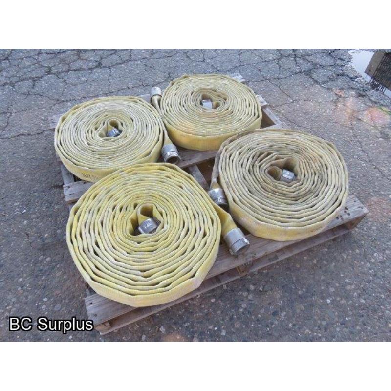 R-603: Yellow 1.75 Inch Fire Hose – 4 Lengths of 50 Ft