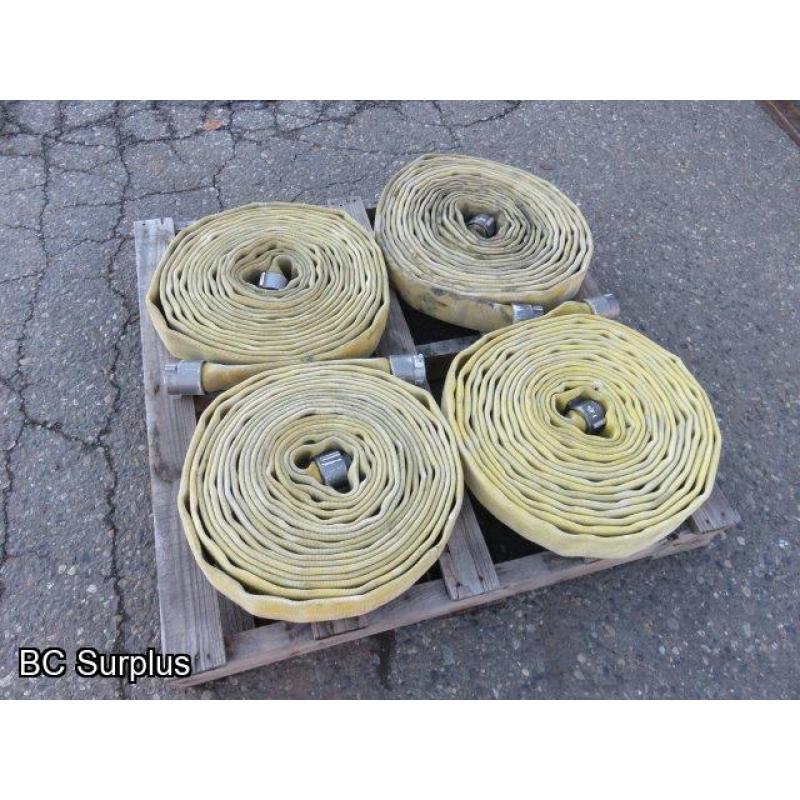 R-606: Yellow 1.75 Inch Fire Hose – 4 Lengths of 50 Ft