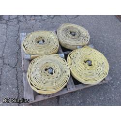 R-592: Yellow 1.75 Inch Fire Hose – 4 Lengths of 50 Ft