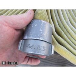 R-602: Yellow 1.75 Inch Fire Hose – 4 Lengths of 50 Ft
