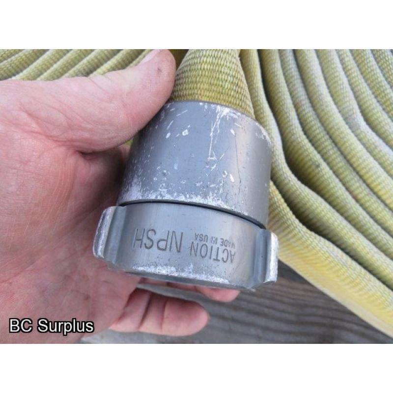 R-598: Yellow 1.75 Inch Fire Hose – 4 Lengths of 50 Ft