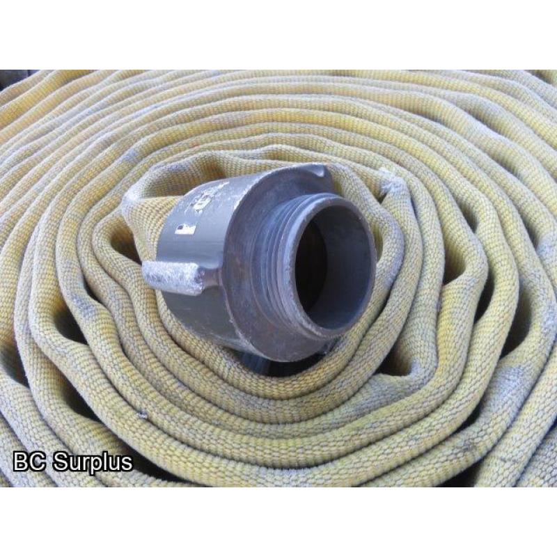 R-593: Yellow 1.75 Inch Fire Hose – 4 Lengths of 50 Ft