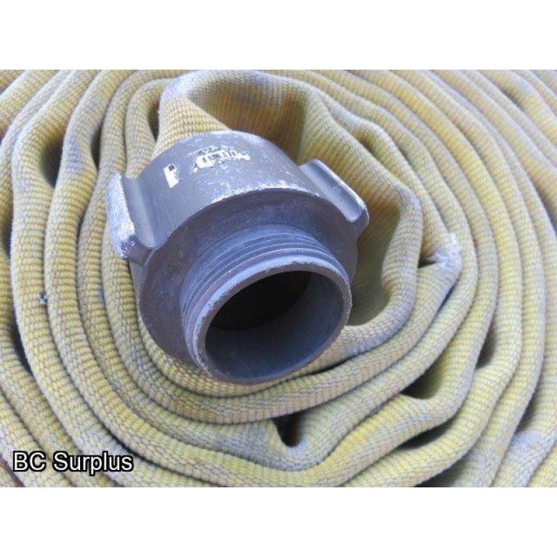 R-593: Yellow 1.75 Inch Fire Hose – 4 Lengths of 50 Ft