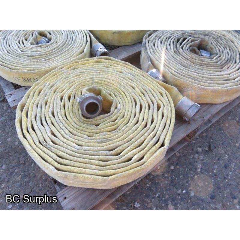 R-604: Yellow 1.75 Inch Fire Hose – 4 Lengths of 50 Ft