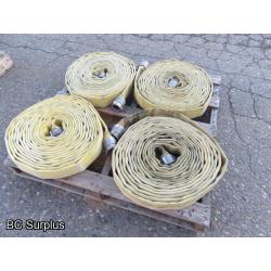 R-594: Yellow 1.75 Inch Fire Hose – 4 Lengths of 50 Ft