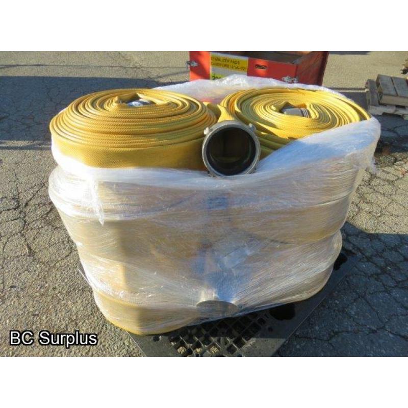 R-569: Yellow 5 Inch Fire Hose – 8 Lengths of 100 Ft.