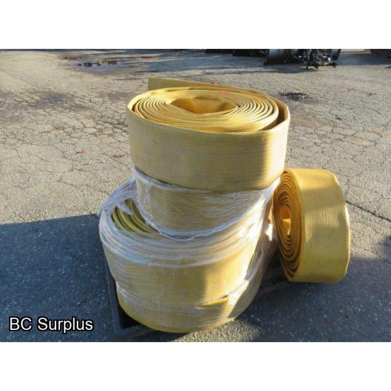 R-570: Yellow 5 Inch Fire Hose – 8 Various Lengths