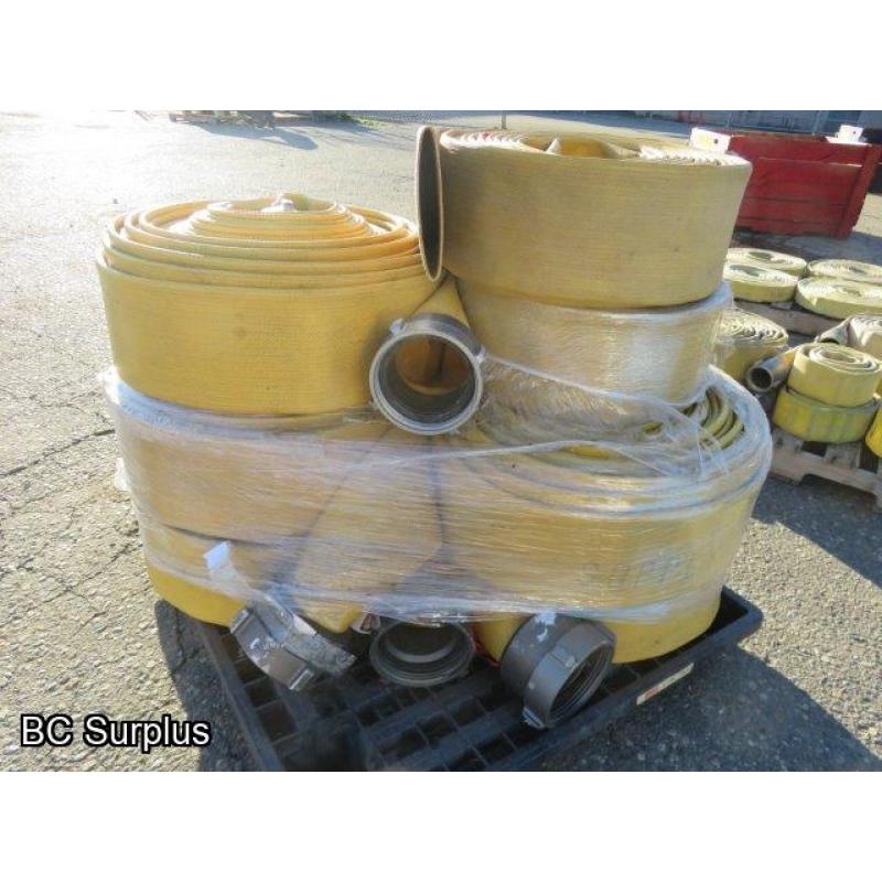 R-570: Yellow 5 Inch Fire Hose – 8 Various Lengths