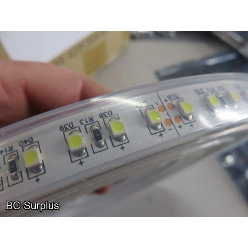 R-638: White LED Tape Light Strips – 25 Lengths; 30ft Each