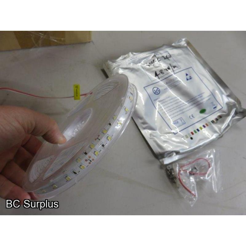 R-652: White LED Tape Light Strips – 15 Lengths of 10m