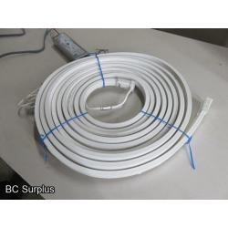 R-617: White Neon Strip Lights with Power Supply – 24ft