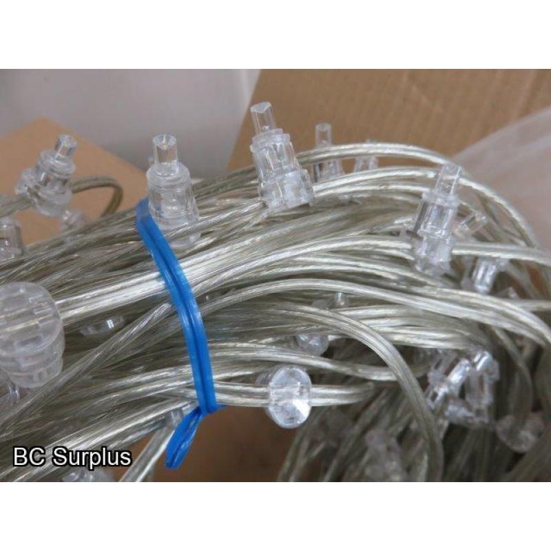 R-612: Cool White Clip Lights with Power Supply – 150ft