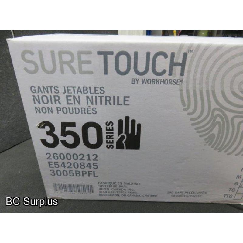 R-705: Workhorse Sure Touch Large Nitrile Gloves – 1 Case