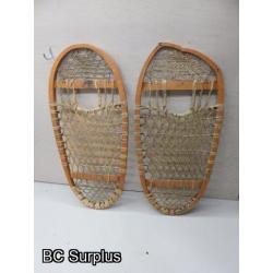 S-18: Vintage Wooden-Framed Snowshoes – 1 Pair