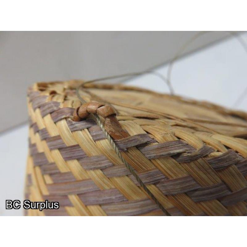 S-3: Vintage Woven Lidded Basket