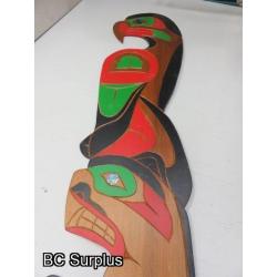 S-25: Indigenous-Style 3-Character Wall Plaque