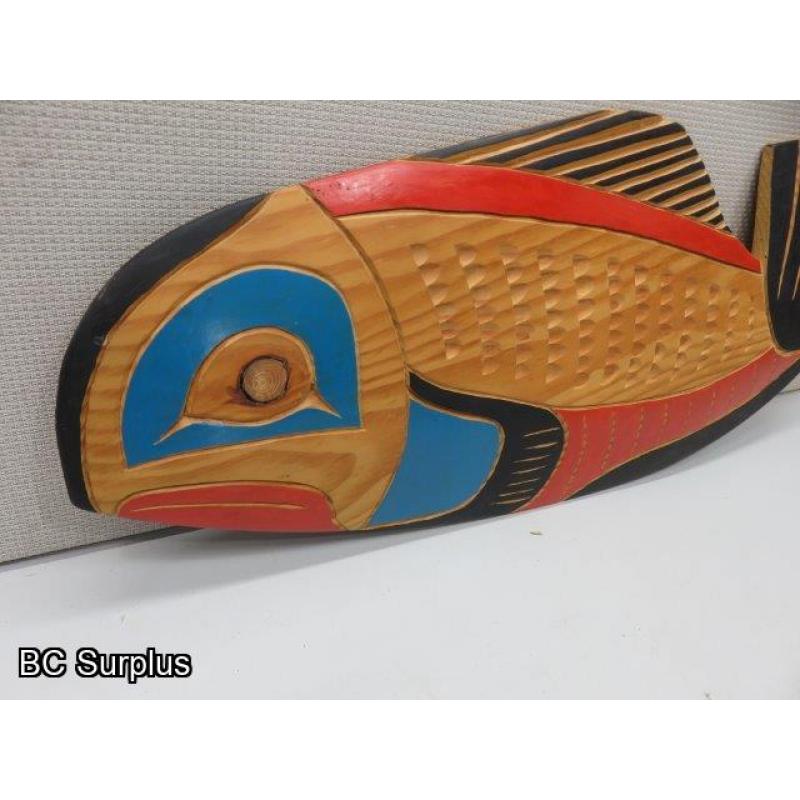 S-30: Indigenous-Style Salmon Wall Plaque