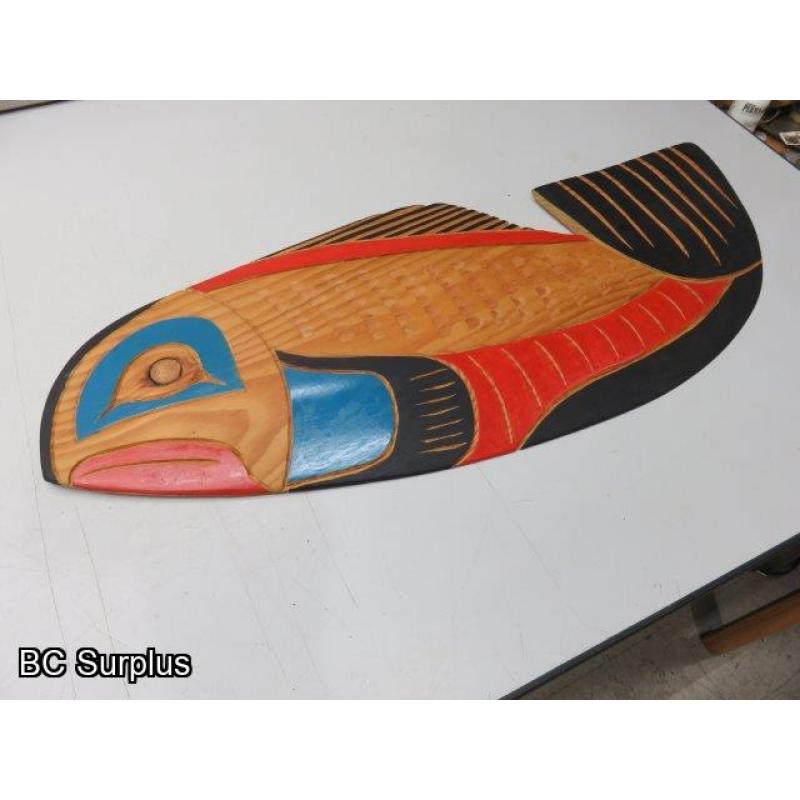 S-30: Indigenous-Style Salmon Wall Plaque