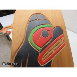S-34: Carved 3-Character Paddle