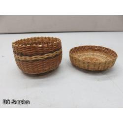 S-4: Vintage Woven Lidded Basket