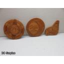S-39: Red Cedar Block Carvings – Set of 3 – Signed