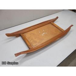 S-5: Carved Canoe Serving Tray