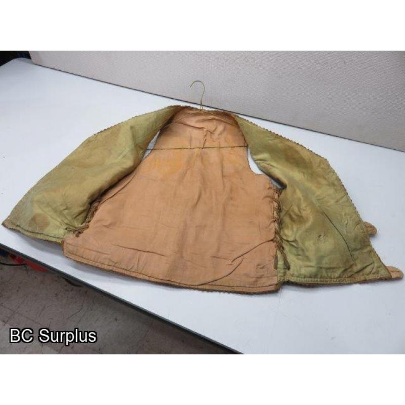 S-6: Beaded Vintage Leather Vest