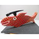 S-73: Folk Art Carved & Painted Wooden Hammer Head Fish