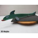 S-80: Folk Art Carved & Painted Wooden Sliver Fish