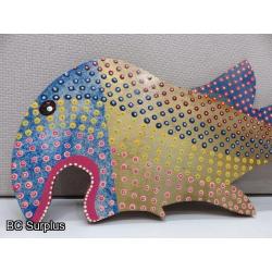 S-128: Folk Art Carved & Painted Fish