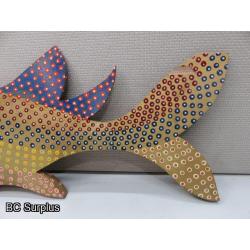 S-128: Folk Art Carved & Painted Fish