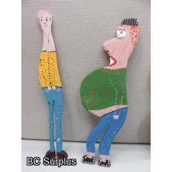 S-134: Dating Couples – Folk Art Figurines – 4 Items