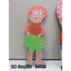 S-135: Young Adults – Folk Art Figurines – 3 Items