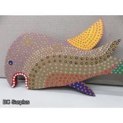 S-145: Folk Art Carved & Painted Fish