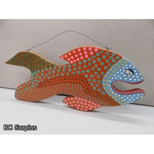 S-147: Folk Art Carved & Painted Fish