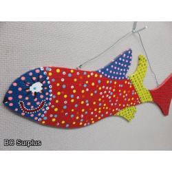 S-148: Folk Art Carved & Painted Fish