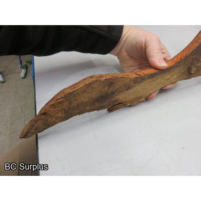 S-150: Original Folk Art Fish – Recycled Wood – 2 Items