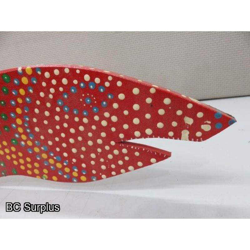 S-153: Folk Art Carved & Painted Fish