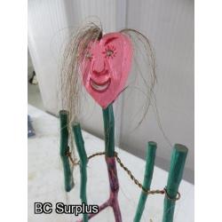 S-178: Twig Friends Folk Art Character – Two-Faced