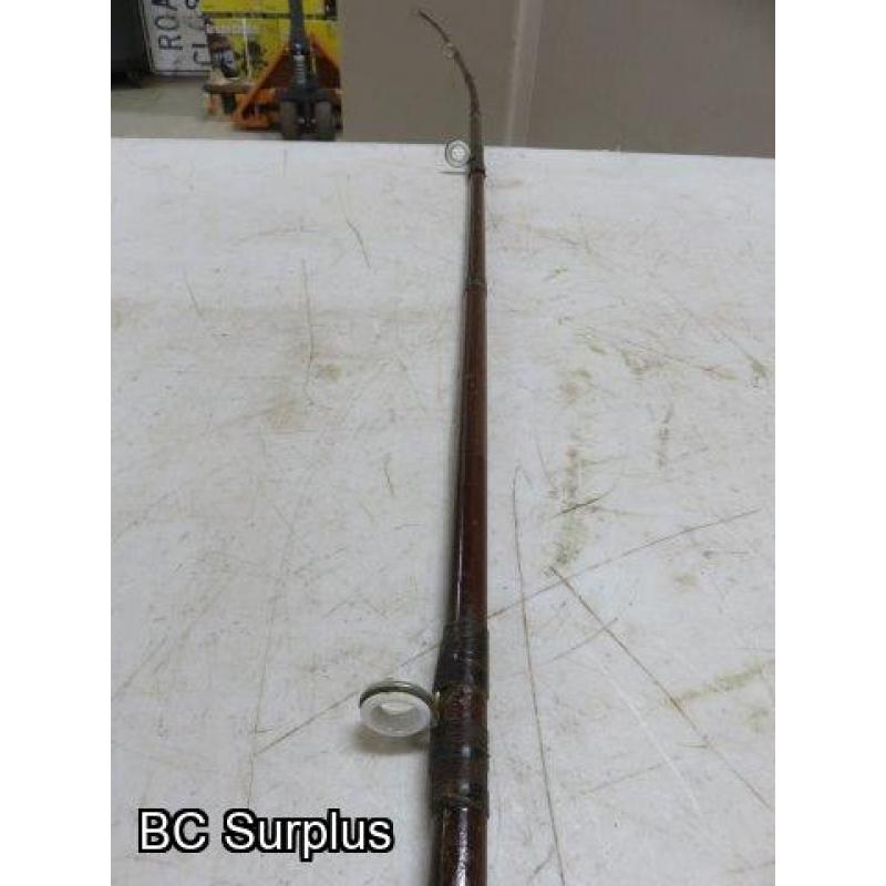 S-201: Antique Bamboo Fishing Rod – 3 Piece – 96 Inch