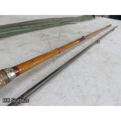 S-205: Antique Cand & Metal Fly Fishing Rod – 2 Piece