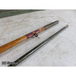 S-205: Antique Cand & Metal Fly Fishing Rod – 2 Piece