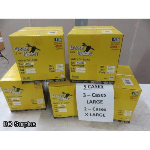 S-206: Grease Monkey HD Nitrile Gloves – 5 Cases – XL & L