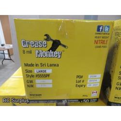 S-207: Grease Monkey HD Nitrile Gloves – 5 Cases – XL & L