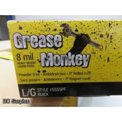 S-374: Grease Monkey HD 8 mil Disposable Nitrile Gloves – L