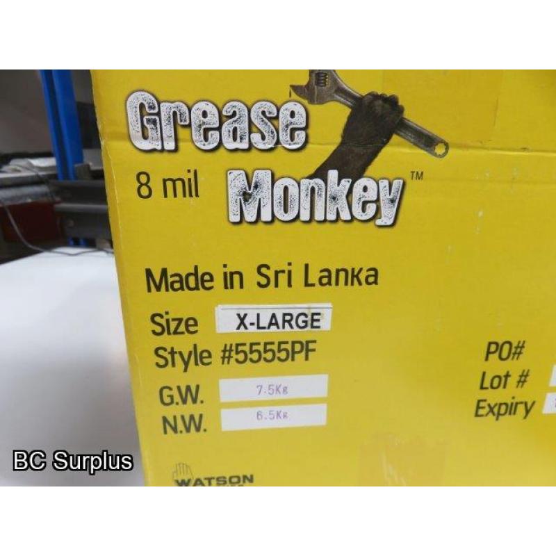S-216: Grease Monkey HD 8 mil Disposable Nitrile Gloves – XL