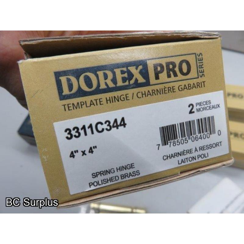 S-240: Dorex Pro Spring-Loaded Hinge Sets – 6 Boxes