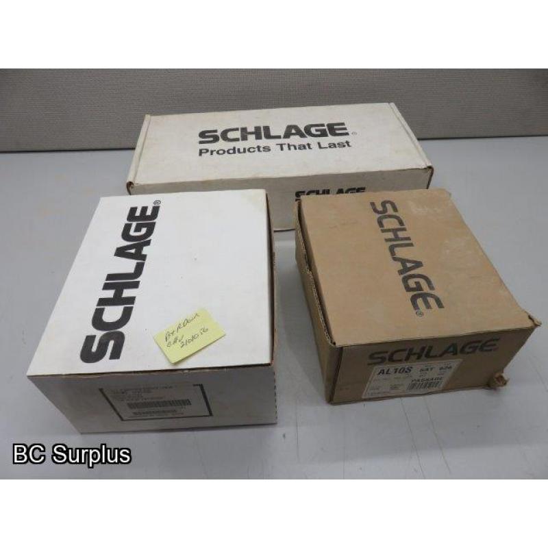 S-245: Schlage Commercial Handle Sets – 3 Items