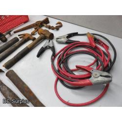 S-287: Booster Cables; Various Hammers – 1 Lot