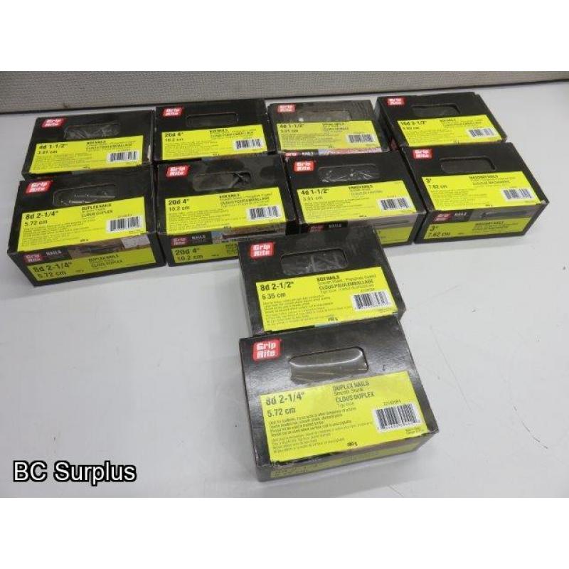 S-295: Grip Rite Hardware Packages – 10 Boxes